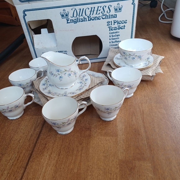 Dutchess Other - Vintage Duchess Bone China Tea Set Tranquility pattern 21 pc. Set never …